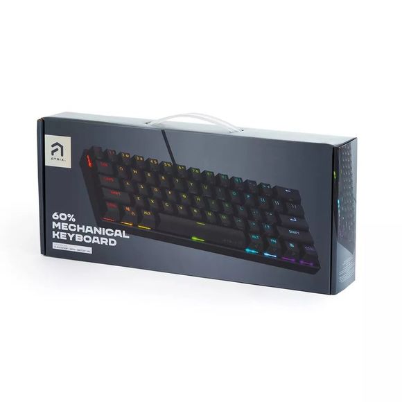 Atrix 60 Percent Wired Brown Switch Mechanical Keyboard with RGB - Picture 3 of 3